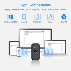 Eyoyo Mini 1D Laser Barcode Scanner Bluetooth Wireless Bar Code Reader for Phone