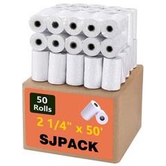 Thermal Paper 2 1/4″ x 50′ Pos Receipt Paper, 50 rolls Cash Register Roll Ver…