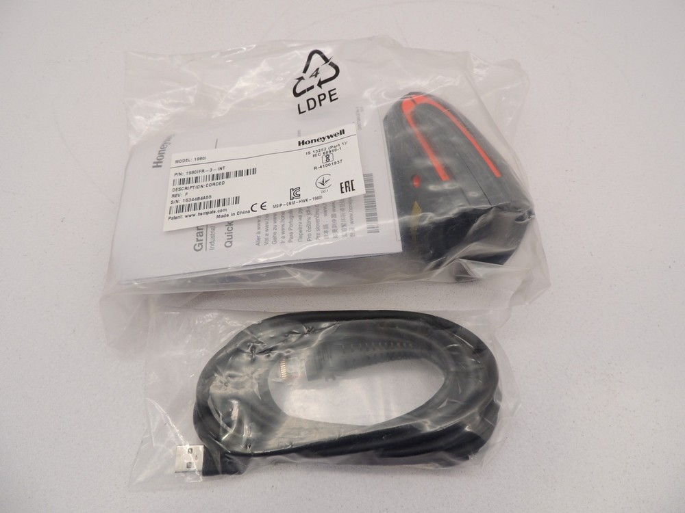 New Honeywell 1980i Long Range 1D 2D Rugged USB Barcode Scanner w/ USB Cable