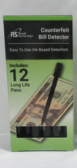 12 Packs Counterfeit Money Detector Pen Marker Fake Dollar Bill Currency Check