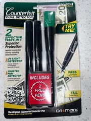 DriMark Counterfeit 3 Pen Combo 1 with UV Light – Detect Fake Bills NEW SEALED