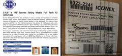 3 1/8″ (80 mm) x 170′ Iconex Full-Tack Sticky Media Linerless Labels (10 rolls)