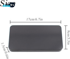 2 PCS Black Metal Cash Box Single Row Currency Tray Money Holder with Lid