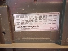 VINTAGE Addressograph CREDIT CARD MACHINE- parts only