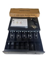 Volcora 500029-Z Black Auto Open Cash Drawer