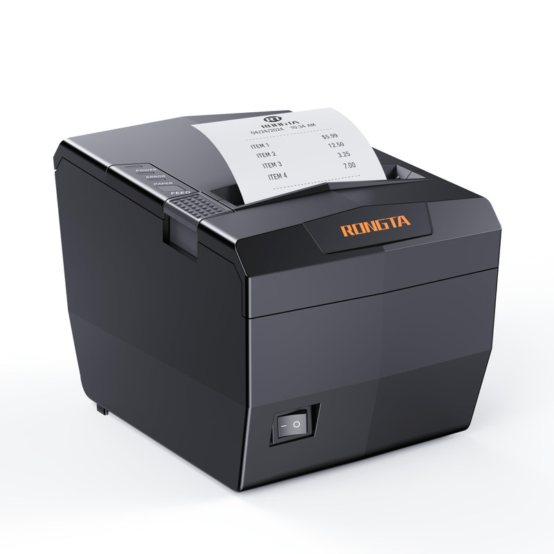 Rongta Pos Receipt Printer 80Mm Thermal Printer Usb/Serial/Ethernet And Auto