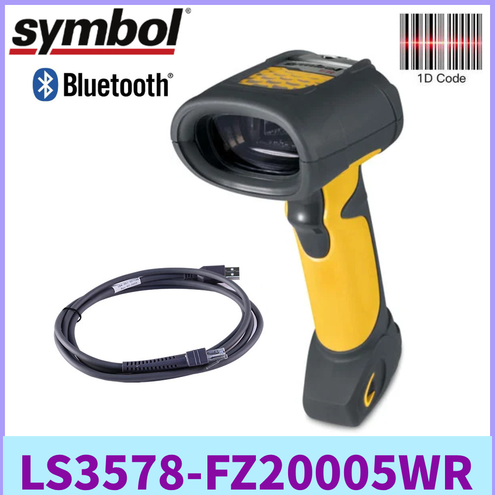 Symbol LS3578-FZ Wireless Bluetooth 1D USB Barcode Scanner Reader with USB Cable