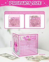 10k Smash Box for Money, Large Piggy Bank for Adults 10000 Savings Challenge …