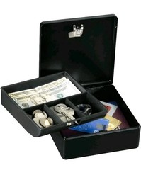 Security Steel Safe Box , Mountable with Key Lock and Tray, NEW
