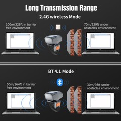 5PCS Mini Finger Barcode Scanner Wireless 2D Wearable Ring Scanner for PC Phone