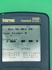 Intermec Lot -Handheld Scanners -Intermec 2420 T242-Handheld(4) With 1 Battery