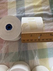 6 Rolls Adding Machine/Cash Register Tape. 2 Rolls Are Double Layer (carbon?)