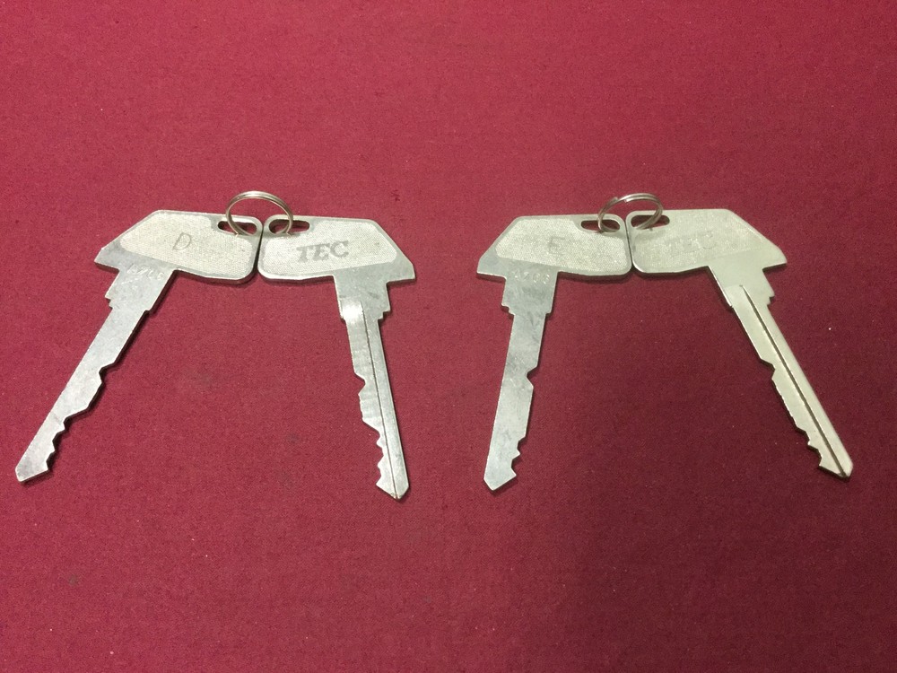 TEC Toshiba Cash Register D & E Keys, Set of 4 – Locksmith