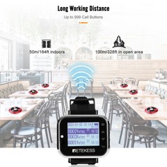 Retekess TD110 Restaurant Wireless Pager Calling System Waiter Watch Cafe Club
