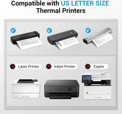 Fold Version Thermal Printer Paper 8.5 X 11 Inch,Thermal Paper 8.5 X 11 Compatib