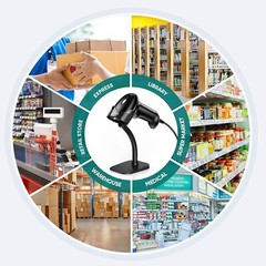 Barcode Scanner with Stand, Bluetooth and Wired Barcode Scanner, Inventory…