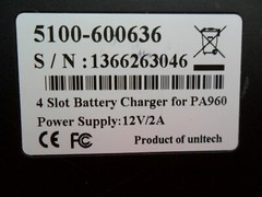 UNITECH PA960 BATTERY CHARGER GENUINE ORIGINAL GI5100-600636 BARCODE SCANNER
