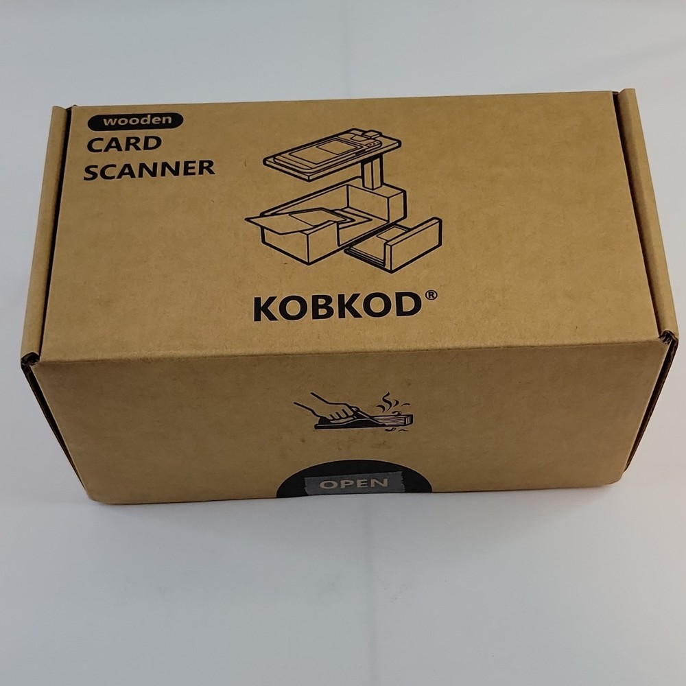 KOBKOD Trading Card Scanner Natural Wood Design with LED Model High Quality