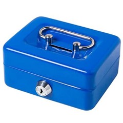 Small Cash Box with Lock and Slot Metal Coin Piggy Bank for Adults and Kids