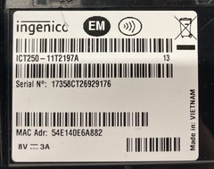 Ingenico ict250 Card Reader ict250-11P2198B (Unit Only)