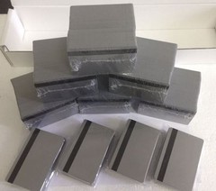 500 Silver PVC Cards – HiCo Mag Stripe 2 Track – CR80 .30 Mil for ID Printers