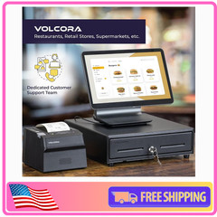Volcora 13″ Electronic Cash Register Drawer for POS System, 4 Bill 5 Coin Tray