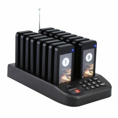 16 Restaurant Coaster Pager Guest keypad Wireless Calling Paging Queuing System