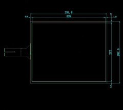 17 Inch 355*288mm Multi Touch Capacitive Screen 4:3 Panel + USB Controller Kit
