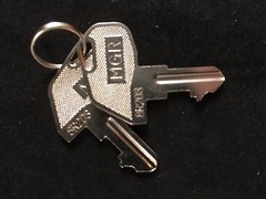 TEC CASH REGISTER, MGR KEY, #8R203, SET OF 2
