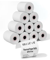 2 1/4 x 50 Thermal Paper 5 Rolls Credit Card & Cash Register POS Receipt Paper
