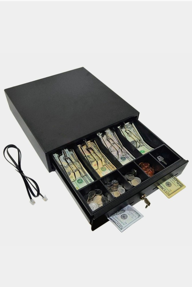 13″ Electronic Cash Register Drawer for Point of Sale (POS) System with 4 Bill 5