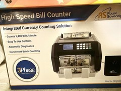 Royal Sovereign Bill Counter w/Value Detection, Counterfeit Identification