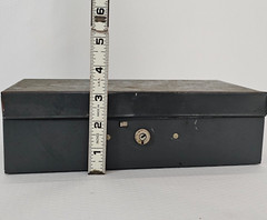 Asco Vintage Lock Box Moldmaster Cash Till Portable 10x5x3 NO KEY Gray Metal