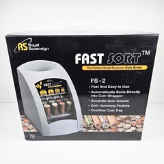 Royal Sovereign FAST SORT Coin Sorter Model FS-2 for Small Business Works