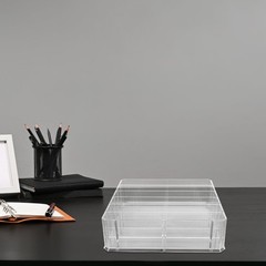 Cash Drawer Tray Clear Acrylic Storage Box 6 Compartments Money Organizer Home