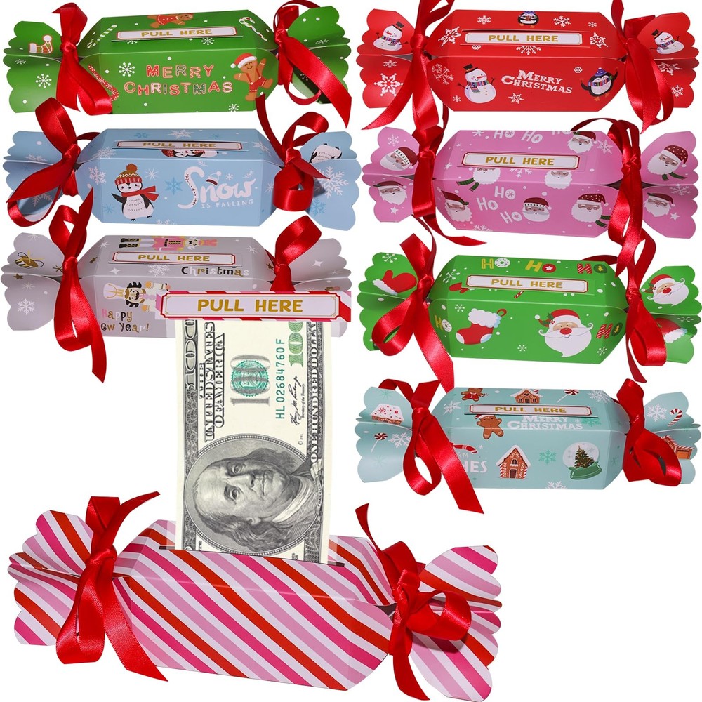 16 PCS Christmas Money Pull Gift Box Surprise Cash Holder 200 PCS Bags