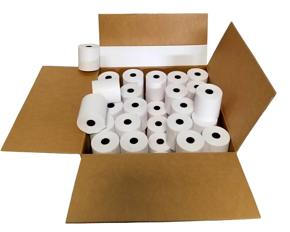 100 Rolls 3″ x 165′ 1-Ply Bond Receipt Paper POS Cash Register Made in USA
