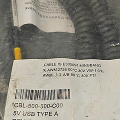 CBL-500-500-C00: Accessory Cables USB, black, Type A, 5m