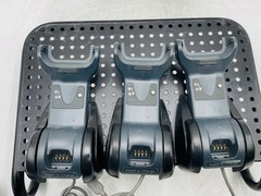 LOT OF 3 DATALOGIC GRYPHON GBT4100 -BK BARCODE SCANNER WITH DOCK T12-E8