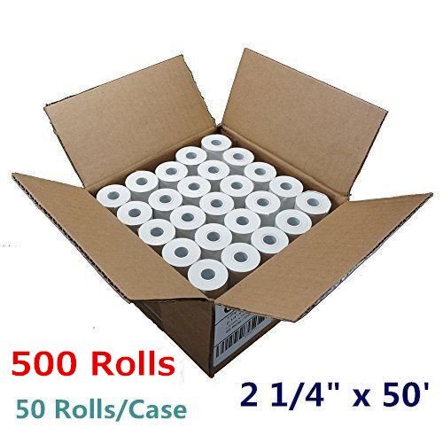 Credit Card 2 1/4″ x 50′ Thermal Paper Cash Register Nurit 8000 – 500 Rolls Case