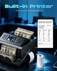 CGOLDENWALL Money Counter Machine, Mixed Denomination Bill Counter, Cash Coun…
