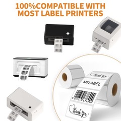 MFLABEL 12 Rolls of 1000 2-1/4 x 1-1/4 Inch Direct Thermal Perforated Shippin…