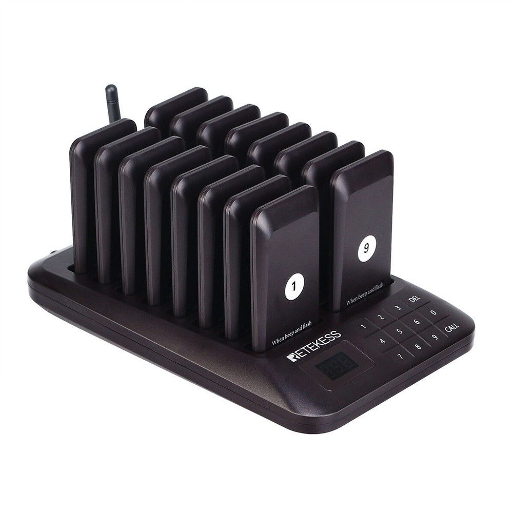 Retekess TD157 Restaurant Pager System Calling Queuing 16 Buzzers Hotel Clinic