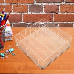 Cash Drawer Tray Clear Acrylic Storage Box 6 Compartments Money Organizer Home