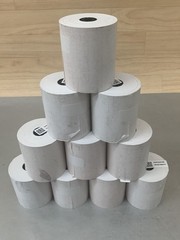 Lot of 10 Staples 3 1/8″ x 230ft (8cm x 70m) White Thermal Paper Rolls
