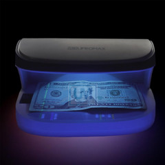 UV Counterfeit Bill Money Detector MIUX09, Portable, Rechargeable, Lightweight,