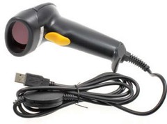 USB Laser Gun Bar Code Label Scanner With Stand Holder Handheld Portable