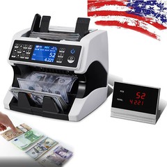 MUNBYN Money Bill Cash Counter Currency Counting Counterfeit Detect Bank Machine