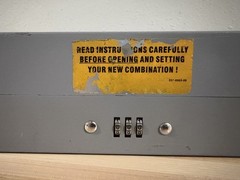 Vintage Gray Combination Lock Portable Cash Box Works – MMF Industries?