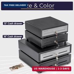 Volcora 16″ Manual Push Open Cash Register Drawer for Point of Sale (POS) System